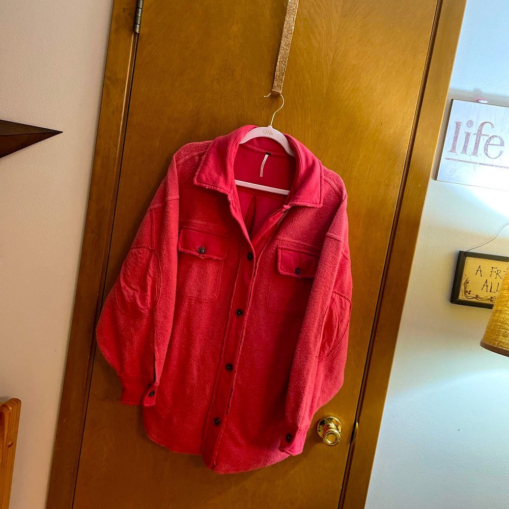 Free people ruby jacket red size small shacket